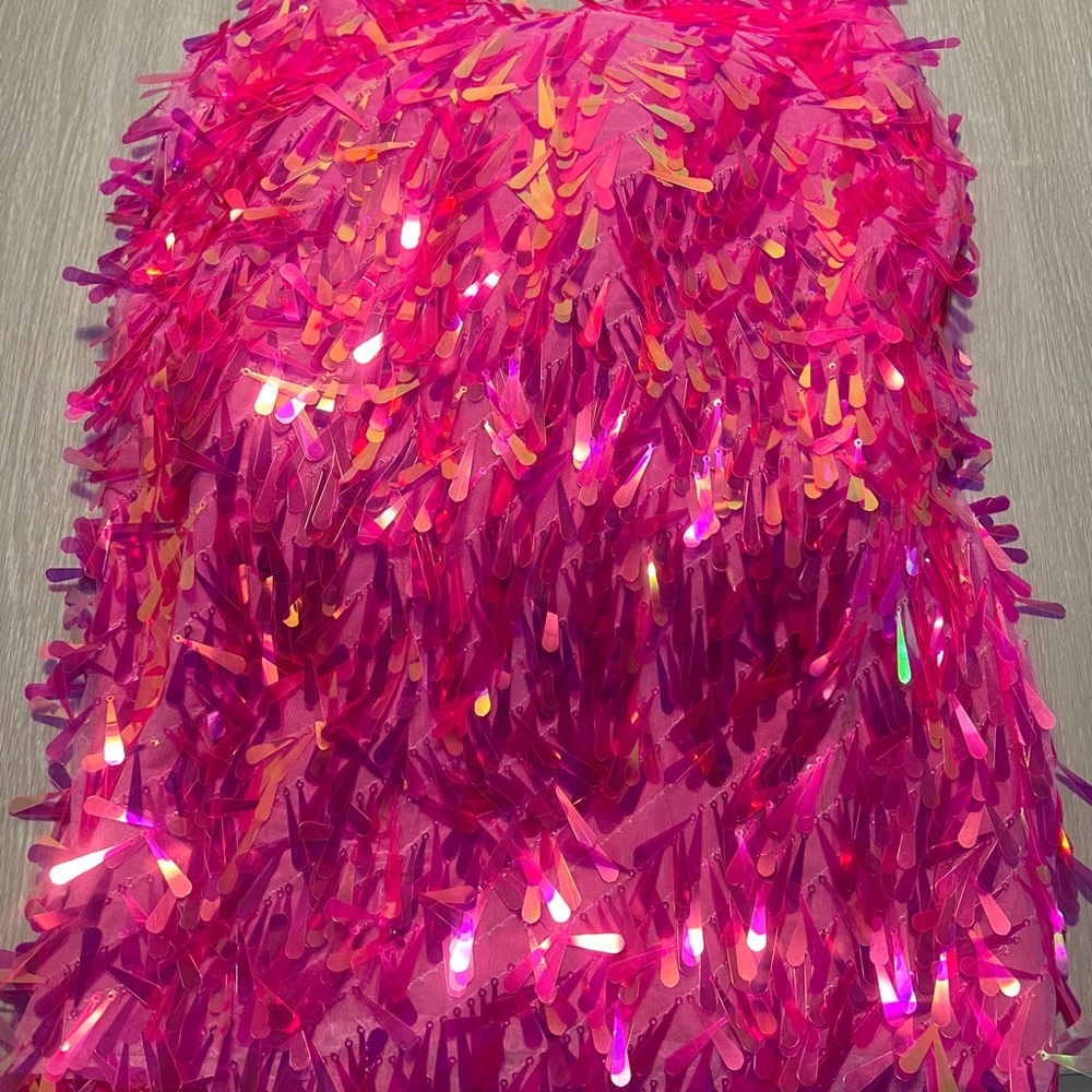 Vibrant Pink Sequin Dress